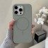 Силиконовый чехол для iPhone 15 Pro с MagSafe, светло-серый