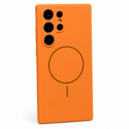 Защитный чехол для Samsung S24 Ultra Veron Silicone Case with MagSafe, оранжевый