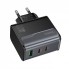 Сетевое зарядное устройство Hoco CS75A 70 Вт GaN 2 USB-C + USB-A PD QC 3.0, чёрное