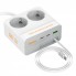 Мережевий подовжувач Hoco AC28 2 розетки 3 USB-C 1 USB-A 45Вт 2м білий