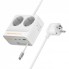 Мережевий подовжувач Hoco AC28 2 розетки 3 USB-C 1 USB-A 45Вт 2м білий
