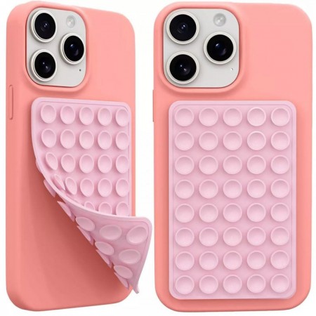 Держатель-присоска для телефона no brand Double Side Silicone розовый 6.5x10 см