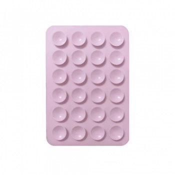 Тримач-присоска для телефону no brand Double Side Silicone рожевий 6.5x10 см