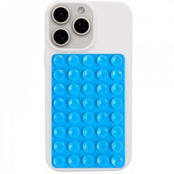 Держатель-присоска для телефона no brand Double Side Silicone голубой 6.5x10 см