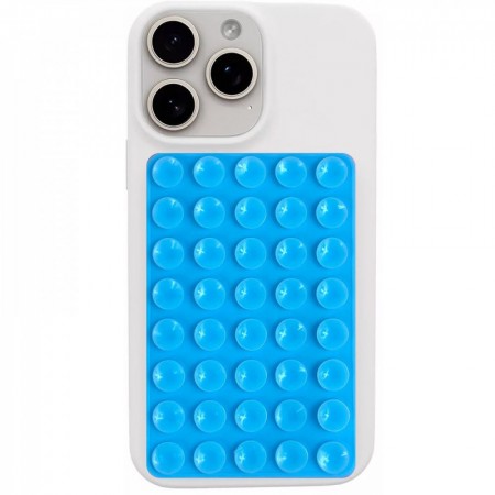 Держатель-присоска для телефона no brand Double Side Silicone голубой 6.5x10 см