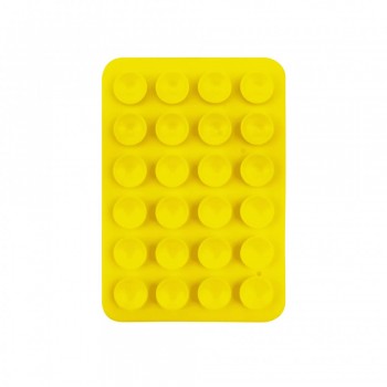 Тримач-присоска no brand Double Side Silicone жовтий 6.5x10 см силікон