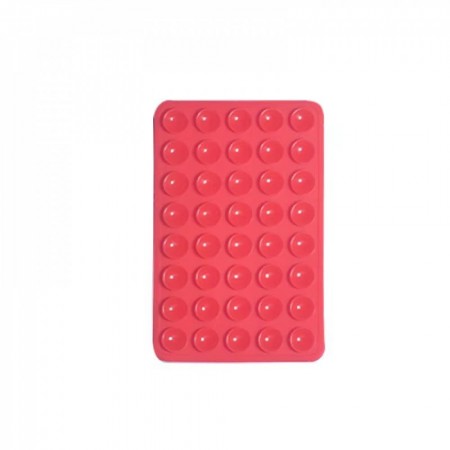 Держатель-присоска для телефона no brand Double Side Silicone красный 6.5x10 см