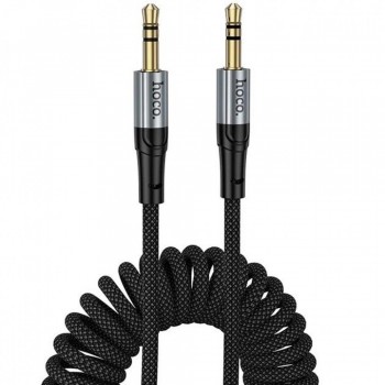 Аудіо кабель AUX Hoco UPA33 витий 1м, нейлонова оплетка, 3.5 мм