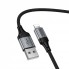 Кабель Lightning Hoco X121 2.4A 1.5м пружинный плетёный быстрая зарядка