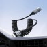 Кабель Lightning Hoco X121 2.4A 1.5м пружинный плетёный быстрая зарядка