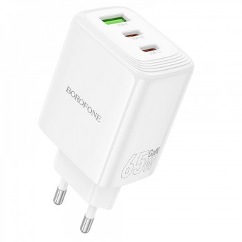 Мережевий зарядний пристрій Borofone BN32 65W 2xUSB-C 1xUSB-A GaN