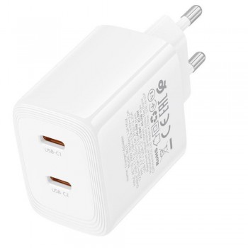 Сетевое зарядное устройство Borofone BN31 45W 2xUSB-C PD быстрое зарядка