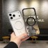 Чехол TPU no brand для iPhone 17 Pro Max прозрачный с MagSafe, оранжевый