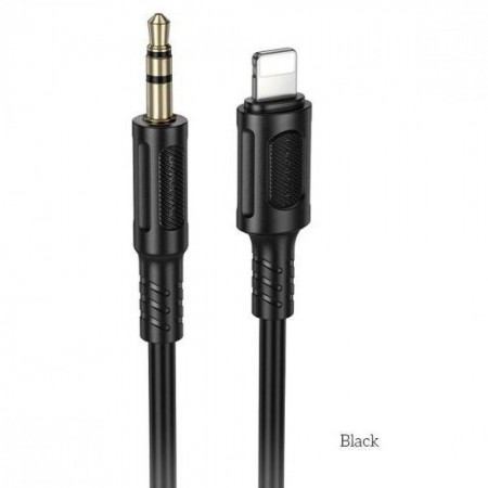 Кабель AUX to Lightning Borofone BL25A IP 1м, чорний, для iPhone