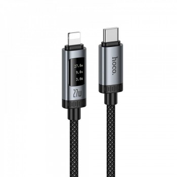 Кабель USB-C to Lightning Hoco U148 27W PD нейлоновая оплётка 1м