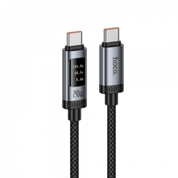 Кабель USB-C to USB-C Hoco U148 240W 1м дисплей нейлонова оплетка