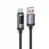 Кабель USB-C Hoco U148 5A 100W 1м нейлонова оплетка дисплей