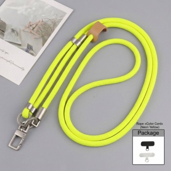 Шнурок на шею Color Cord неоновый желтый, универсальный, крепкий Шнурок на шею Color Cord неоновый желтый, универсальный, крепкий