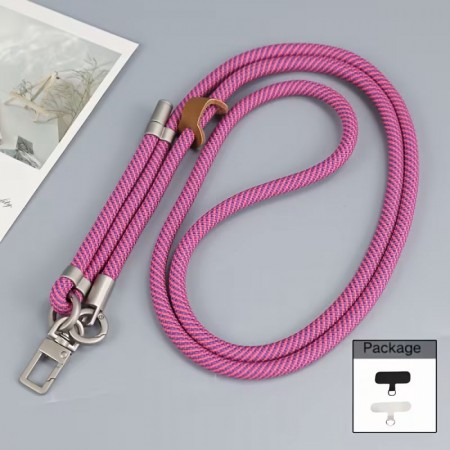 Шнурок для телефона Stripe Cord розовый, нейлоновый, регулируемый