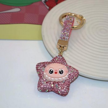 Брелок Labubu Star Pink з блискітками та милим дизайном