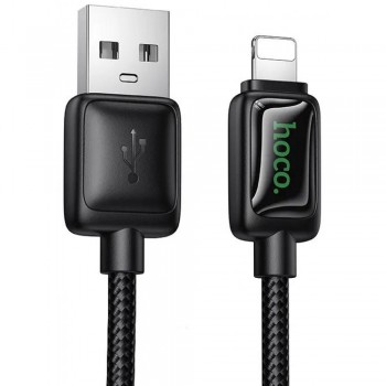 Кабель Lightning Hoco U146 2.4A 1м нейлоновая оплетка для зарядки и передачи данных