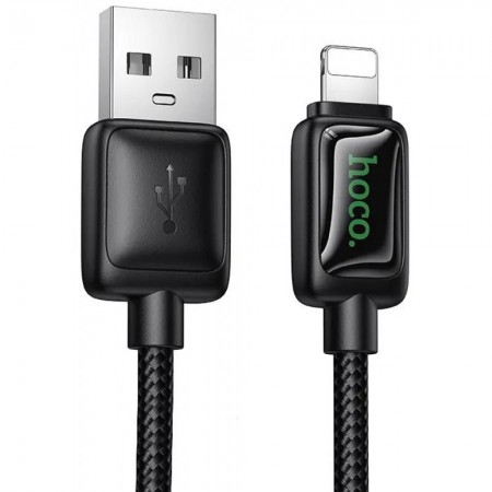 Кабель Lightning Hoco U146 2.4A 1м нейлоновая оплетка для зарядки и передачи данных