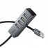 USB хаб Hoco HB1A 4 порта USB 2.0 алюминиевый корпус плетёный кабель