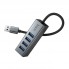 USB хаб Hoco HB1B 4 порта USB 3.0, алюминиевый корпус, кабель 20 см