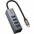 USB-хаб Hoco HB1C USB-C на 4 порта USB 3.0, алюминиевый корпус