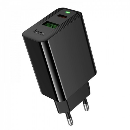 Сетевое зарядное устройство Hoco CS95A 30W PD QC3.0 два порта USB-C/USB-A