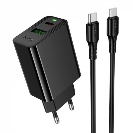 Сетевое зарядное устройство Hoco CS95A 30W PD QC3.0 с кабелем Type-C 1м