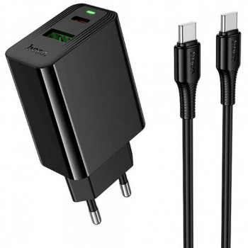 Сетевое зарядное устройство Hoco CS94A 20W PD QC3.0 с кабелем Type-C 1м
