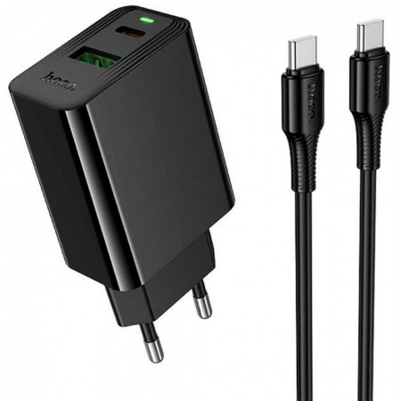 Сетевое зарядное устройство Hoco CS94A 20W PD QC3.0 с кабелем Type-C 1м