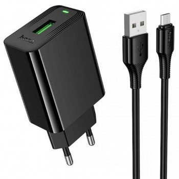 Сетевое зарядное устройство Hoco CS92A 2.1A 1 USB с кабелем MicroUSB 1м