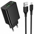Мережевий зарядний пристрій Hoco CS92A 2.1A 1 USB з кабелем MicroUSB 1м