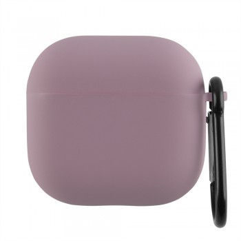 Чехол для AirPods Pro 3 no brand микрофибра светло-фиолетовый с карабином