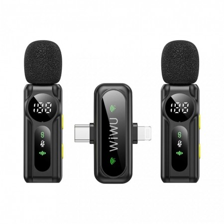 Бездротовий мікрофон WiWU Wi-WM007 USB-C Lightning, 2.4G, 5.5 год роботи