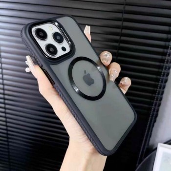 Чохол гібридний MagSafe для iPhone 13 Pro Max чорний, посилений захист