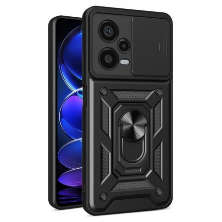 Чохол Ring Full Protect для Xiaomi Redmi 15C, чорний, з кільцем і захистом камери