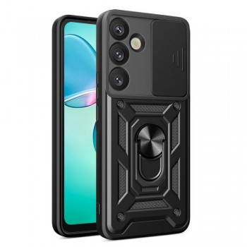 Чехол Ring Full Protect для Samsung A17, черный, с кольцом и защитой камеры