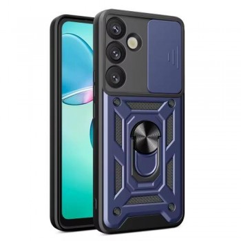 Чехол Ring Full Protect для Samsung A17 с кольцом и защитой камеры, синий