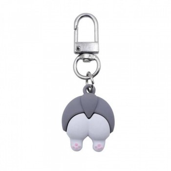 Брелок Creatures Hamster Gray Girl силіконовий, сірий, для ключів і сумки Брелок Creatures Hamster Gray Girl силіконовий, сірий, для ключів і сумки