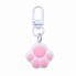 Брелок Creatures Cat Paw White силіконовий, білий, для ключів і рюкзака