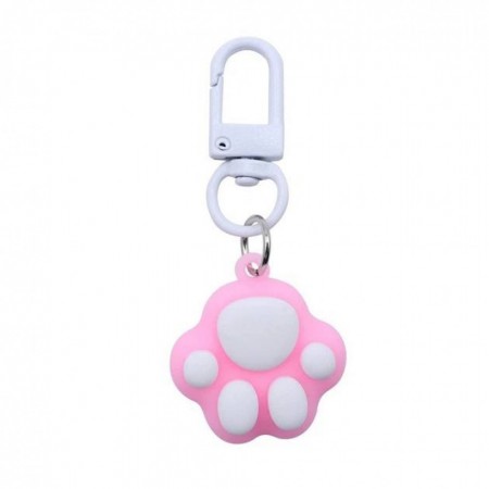 Брелок Creatures Cat Paw Pink силиконовый, милый дизайн, карабин