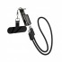 Кабель USB Type-C Hoco X126 60W 0.35м нейлоновый ремешок черный
