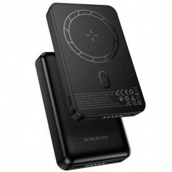 Повербанк Borofone BJ82 5000 мАч с беспроводной зарядкой и магнитным креплением