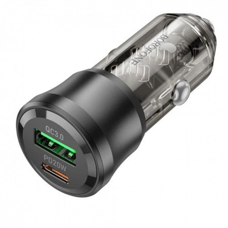 Авто зарядное устройство Borofone BZ25 38W 2 порта QC3.0 Type-C
