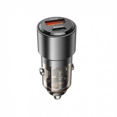 Автомобільний зарядний пристрій Borofone BZ20A 65W 2 порти PD QC3.0