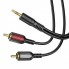 Аудіо кабель Borofone BL11 Aux to 2 RCA 1м позолочені роз'єми