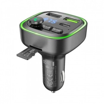 FM модулятор Borofone BC48 MP3, USB, microSD, швидка зарядка